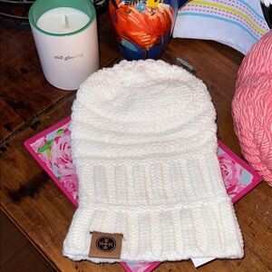 Cozy White Knit Beanie